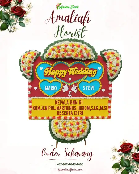 Papan Bunga Pernikahan Keliki